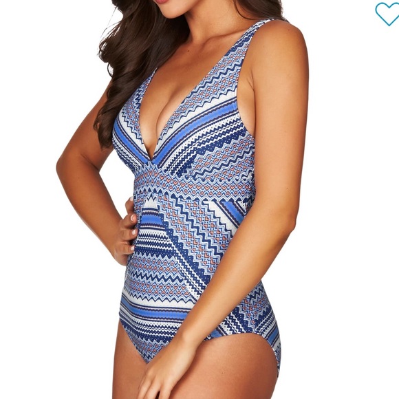 Sea Level Ocean Blue Multifit One Piece Swimsuit - Picture 3 of 4